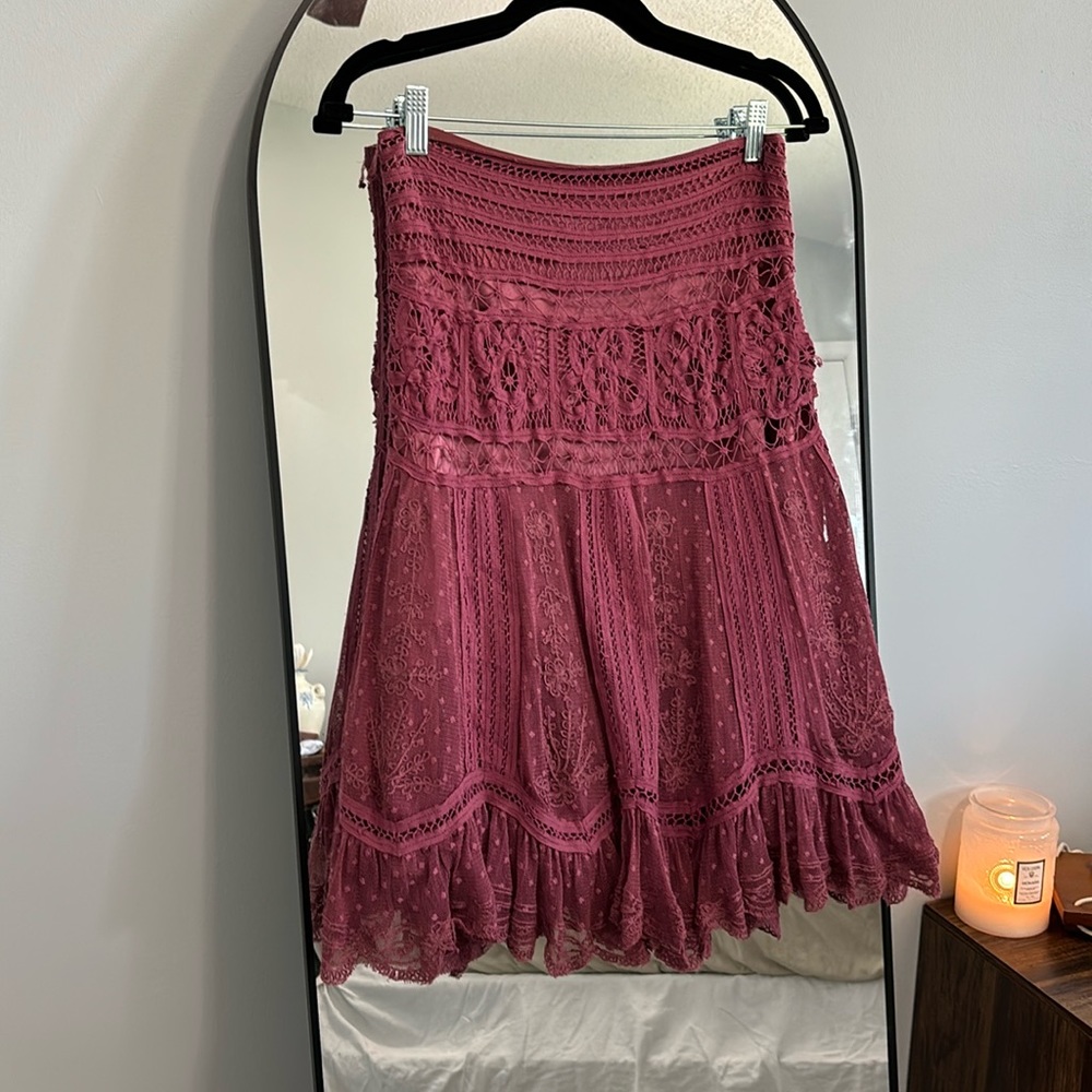 Free People Lace Boho Skirt